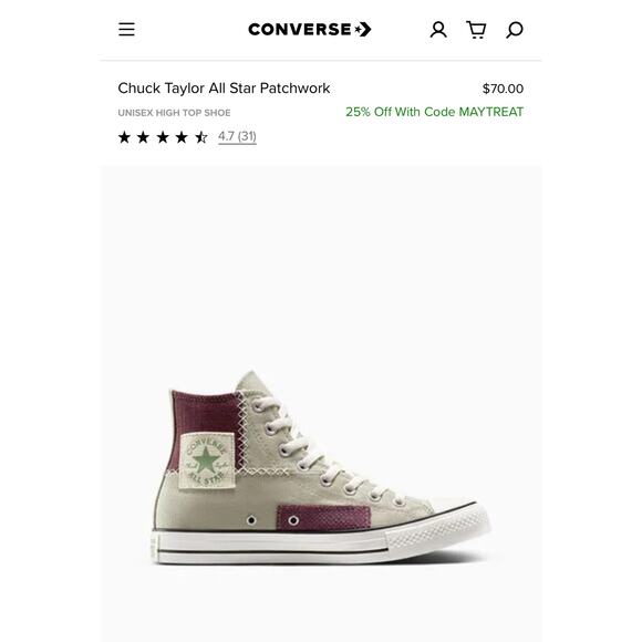 Converse Other - Converse Chuck Taylor All Star Patchwork - Men 10, Women 8 - New in Box